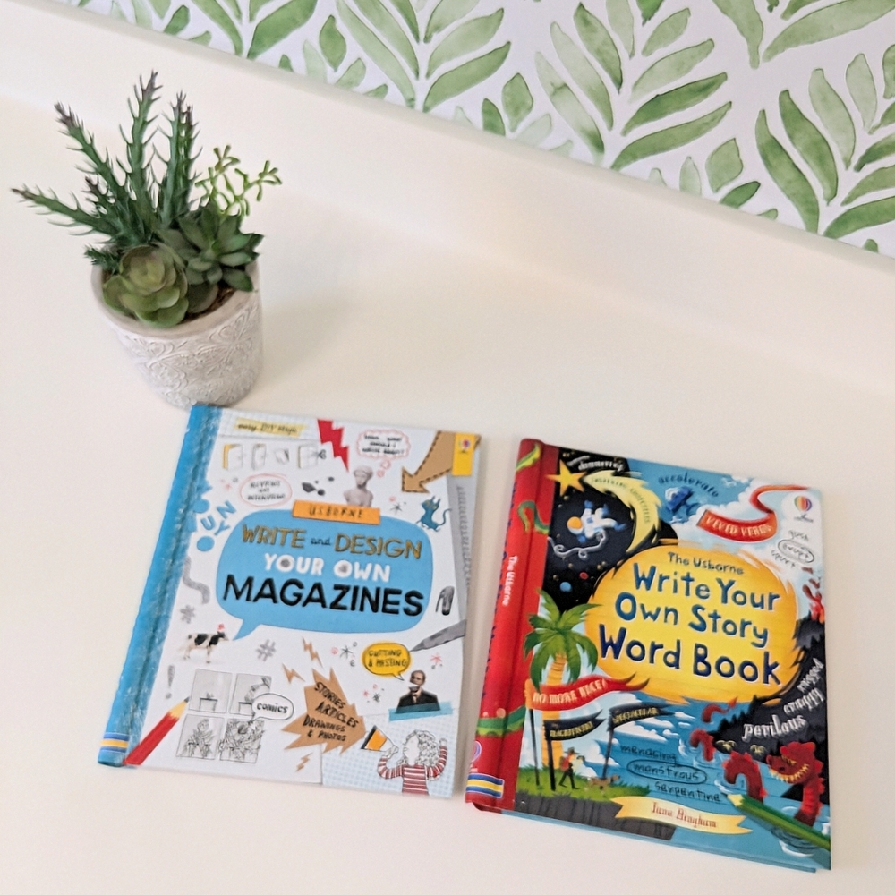 Usborne Writing Set- Write Your Own Story/Write and Design Your Own Magazine NWT